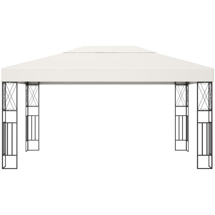 Paviljong gräddvit tyg vidaXL 3 x 4 m – bild 2