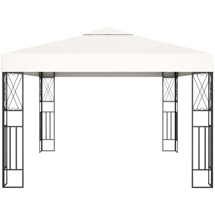 Paviljong gräddvit tyg vidaXL 3 x 4 m – bild 3
