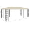 Paviljong gräddvit vidaXL 3 x 6 m – miniatyr 7