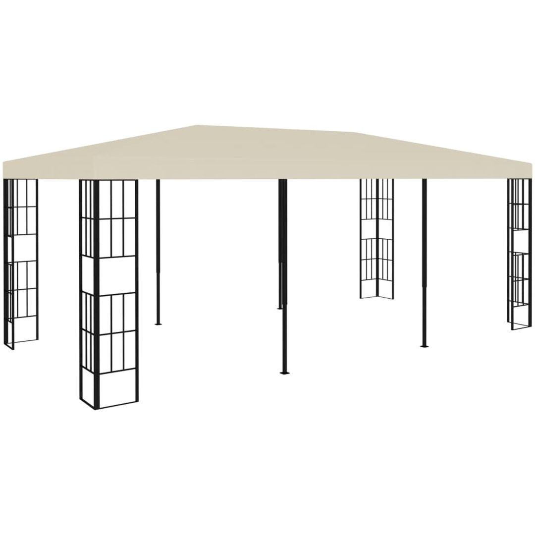 Paviljong gräddvit vidaXL 3 x 6 m