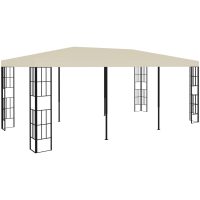 Paviljong gräddvit vidaXL