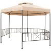 Paviljong hexagonal 323x265 cm beige vidaXL – miniatyr 2