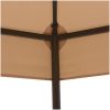 Paviljong hexagonal 323x265 cm beige vidaXL – miniatyr 3