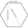 Paviljong hexagonal 323x265 cm beige vidaXL – miniatyr 8