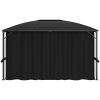 Paviljong med draperi 400x300x265 cm antracit vidaXL – miniatyr 2