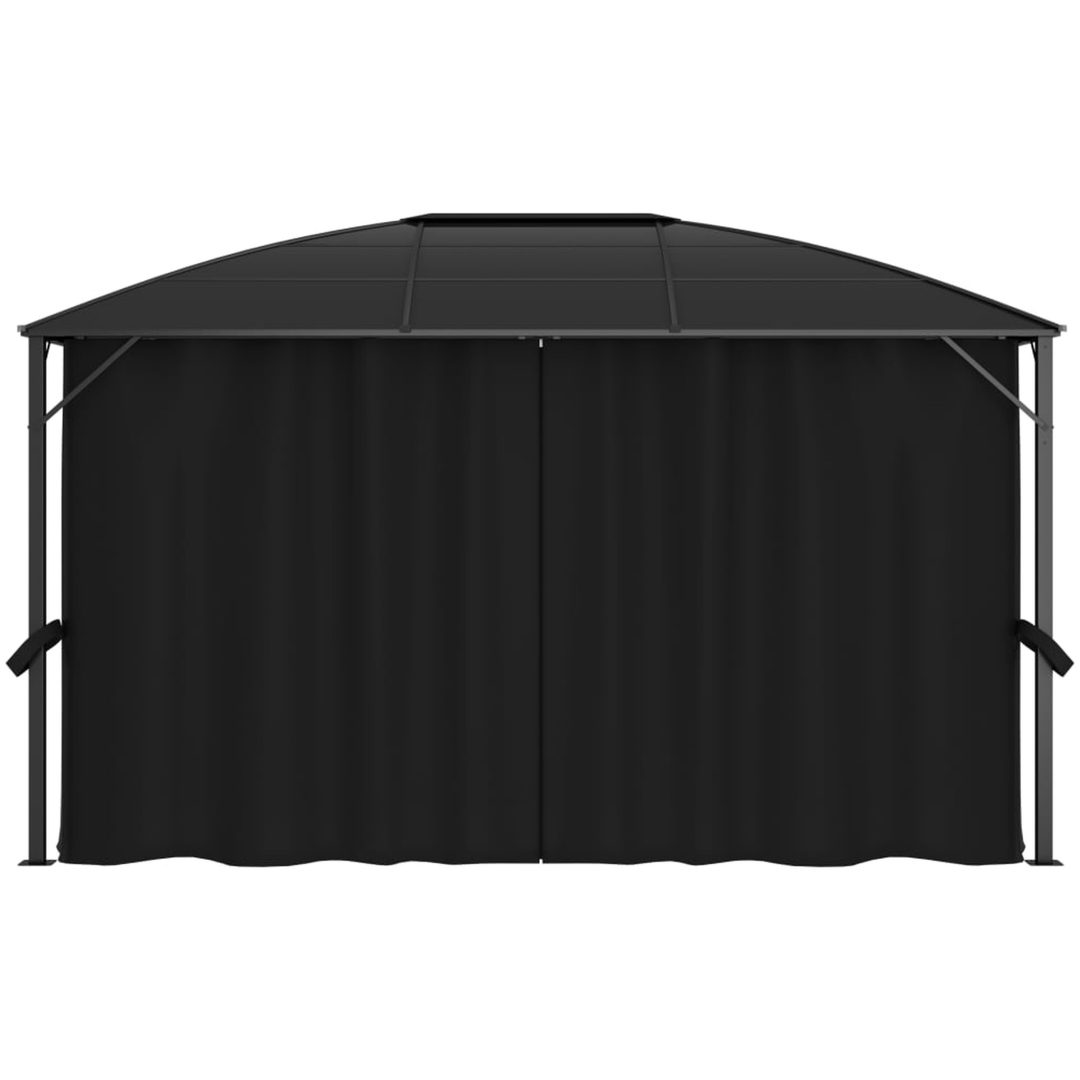 Paviljong med draperi 400x300x265 cm antracit vidaXL – bild 2