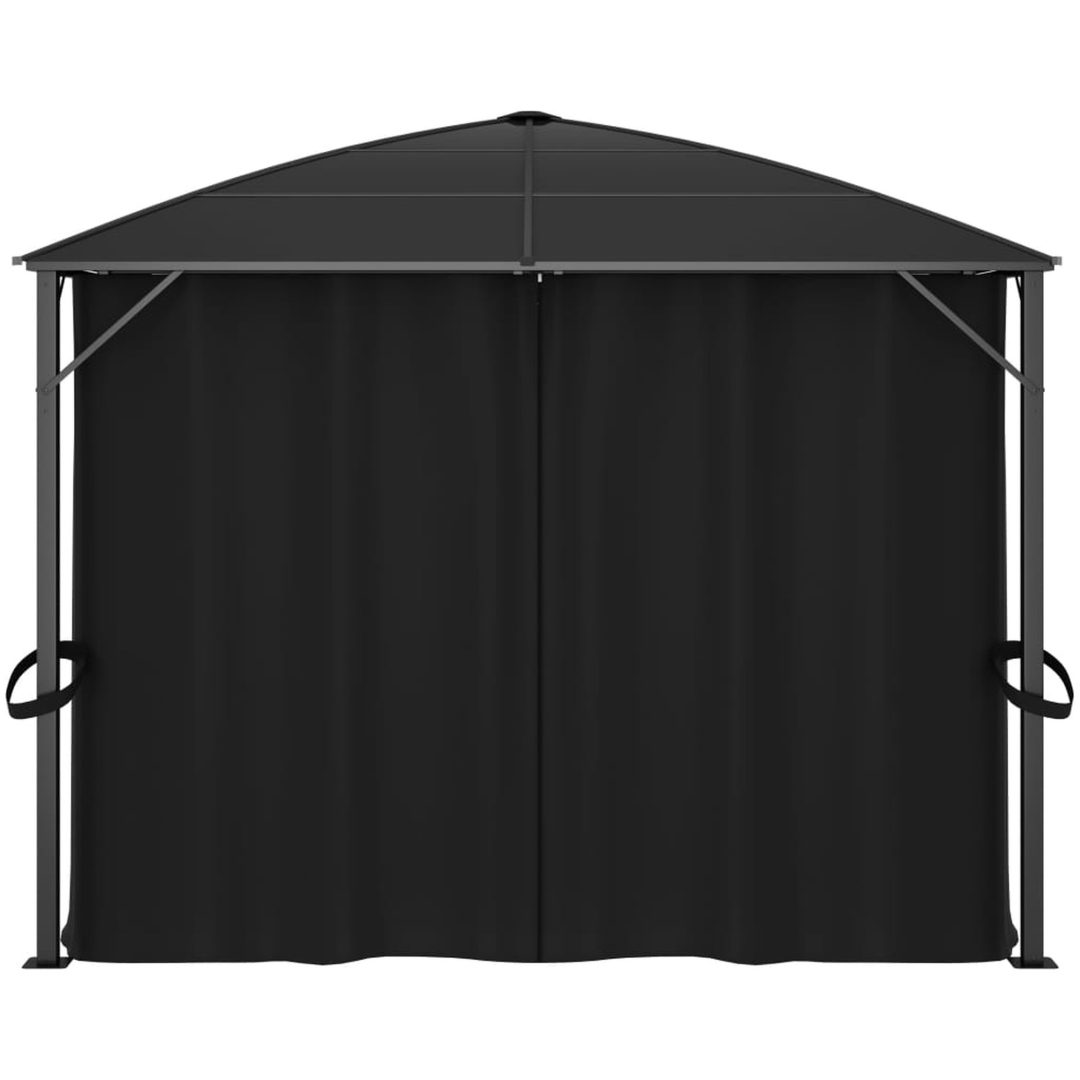 Paviljong med draperi 400x300x265 cm antracit vidaXL – bild 3