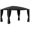 Paviljong med draperi 400x300x265 cm antracit vidaXL – miniatyr 7
