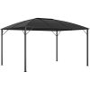 Paviljong med draperi 400x300x265 cm antracit vidaXL – miniatyr 8