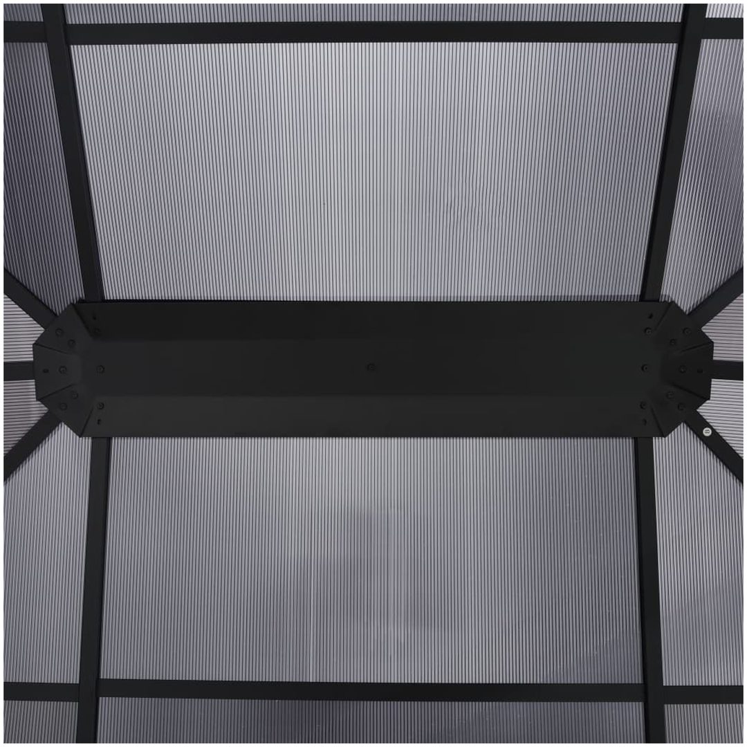 Paviljong med draperi 400x300x265 cm antracit vidaXL – bild 9