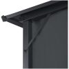 Paviljong med draperi aluminium svart vidaXL 3 x 3 m – miniatyr 5