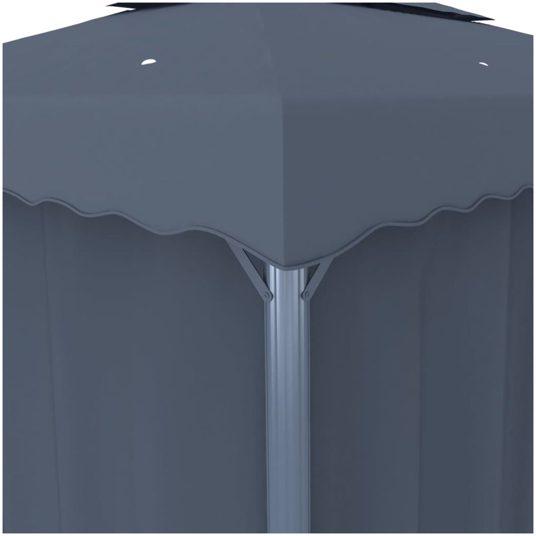 Paviljong med draperi antracit aluminium vidaXL 3 x 3 m – bild 5