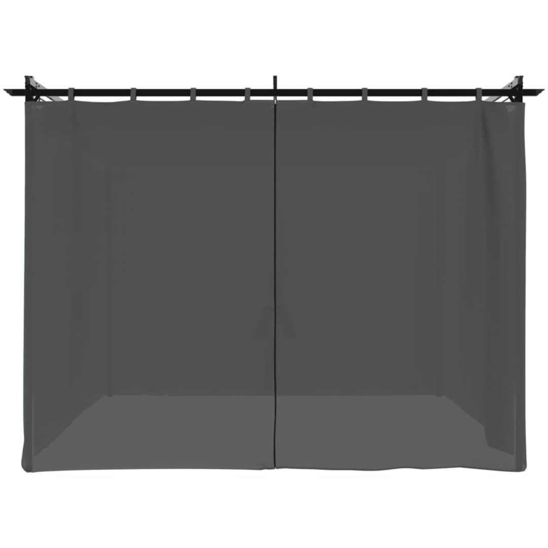 Paviljong med draperi antracit stål vidaXL 3 x 3 m – bild 4