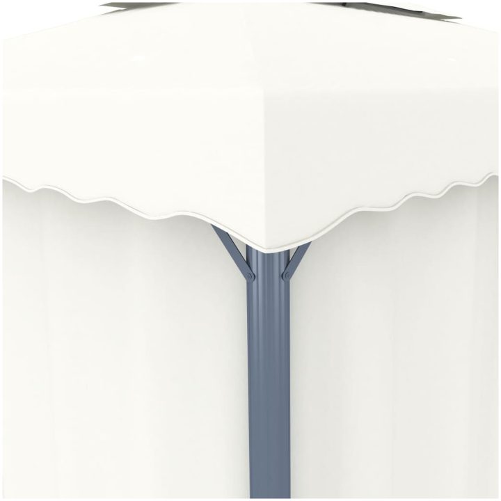 Paviljong med draperi gräddvit aluminium vidaXL 4 x 3 m – bild 6