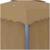 Paviljong med draperi taupe aluminium vidaXL 3 x 3 m – miniatyr 5