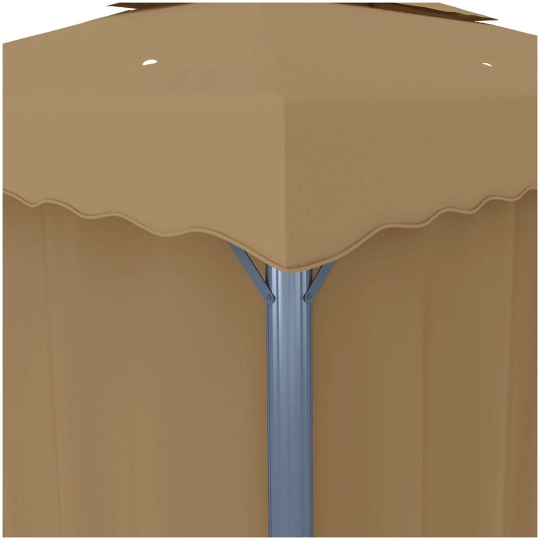Paviljong med draperi taupe aluminium vidaXL 3 x 3 m – bild 5