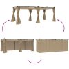 Paviljong med draperi taupe stål vidaXL 6 x 3 m – miniatyr 3