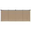 Paviljong med draperi taupe stål vidaXL 6 x 3 m – miniatyr 4