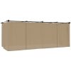 Paviljong med draperi taupe stål vidaXL 6 x 3 m – miniatyr 6