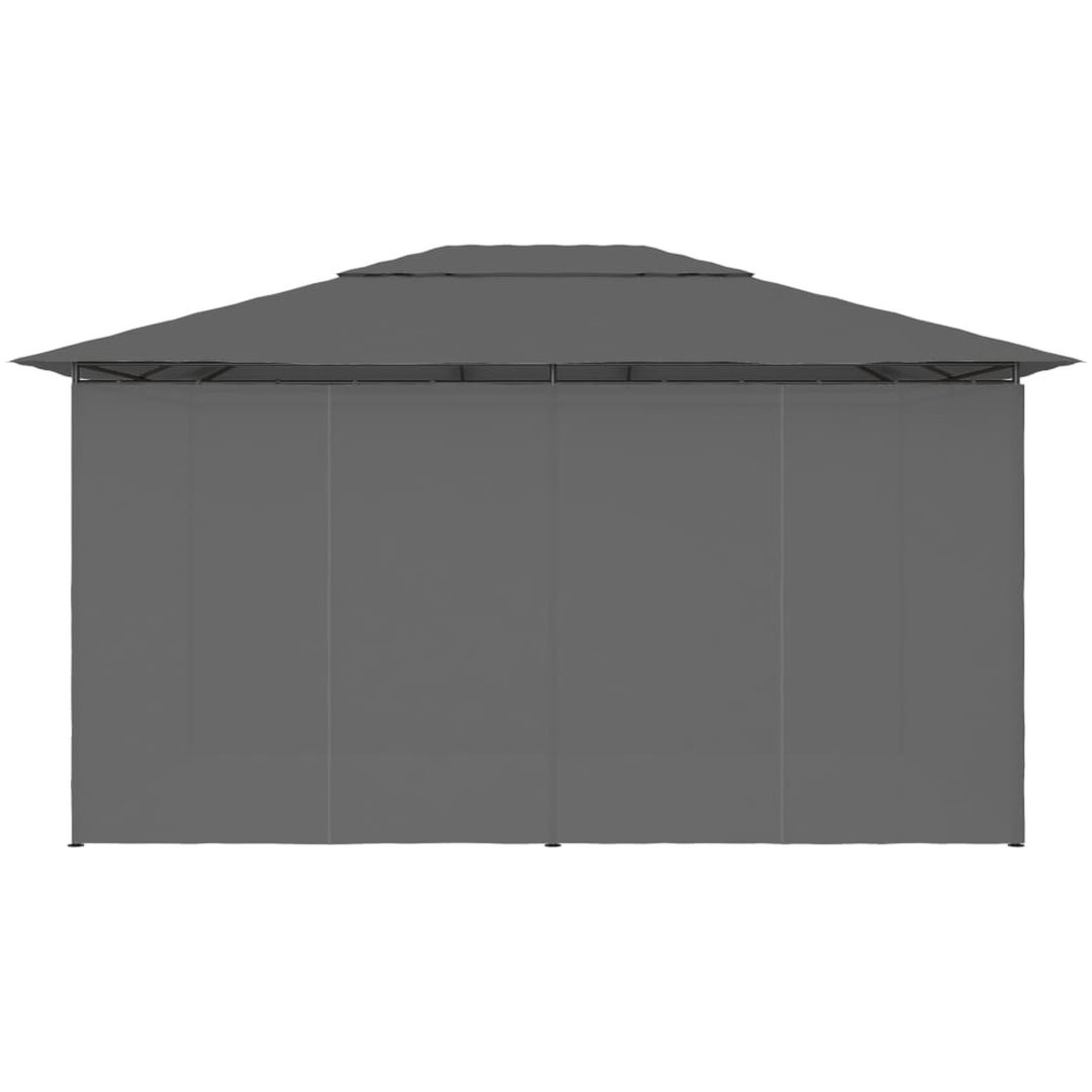 Paviljong med draperier 4x3 m antracit vidaXL – bild 5