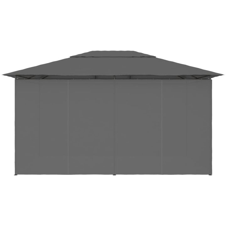 Paviljong med draperier 4x3 m antracit vidaXL – bild 5