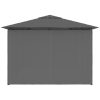 Paviljong med draperier 4x3 m antracit vidaXL – miniatyr 6