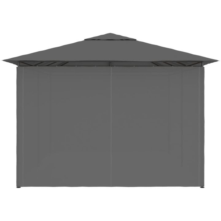 Paviljong med draperier 4x3 m antracit vidaXL – bild 6