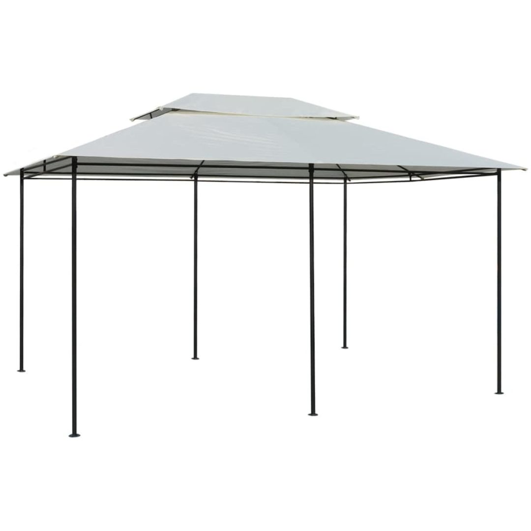 Paviljong med draperier 4x3 m vit vidaXL – bild 2