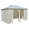 Paviljong med draperier 4x3 m vit vidaXL – miniatyr 4