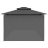 Paviljong med draperier 600x298x270 cm antracit vidaXL – miniatyr 6