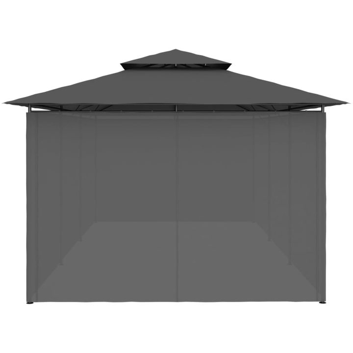 Paviljong med draperier 600x298x270 cm antracit vidaXL – bild 6