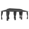 Paviljong med draperier 600x298x270 cm antracit vidaXL – miniatyr 1