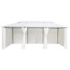 Paviljong med draperier 600x298x270 cm vit 180g/m² vidaXL – miniatyr 2