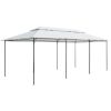Paviljong med draperier 600x298x270 cm vit 180g/m² vidaXL – miniatyr 4