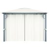 Paviljong med draperier gräddvit aluminium vidaXL 300 x 300 cm – miniatyr 5