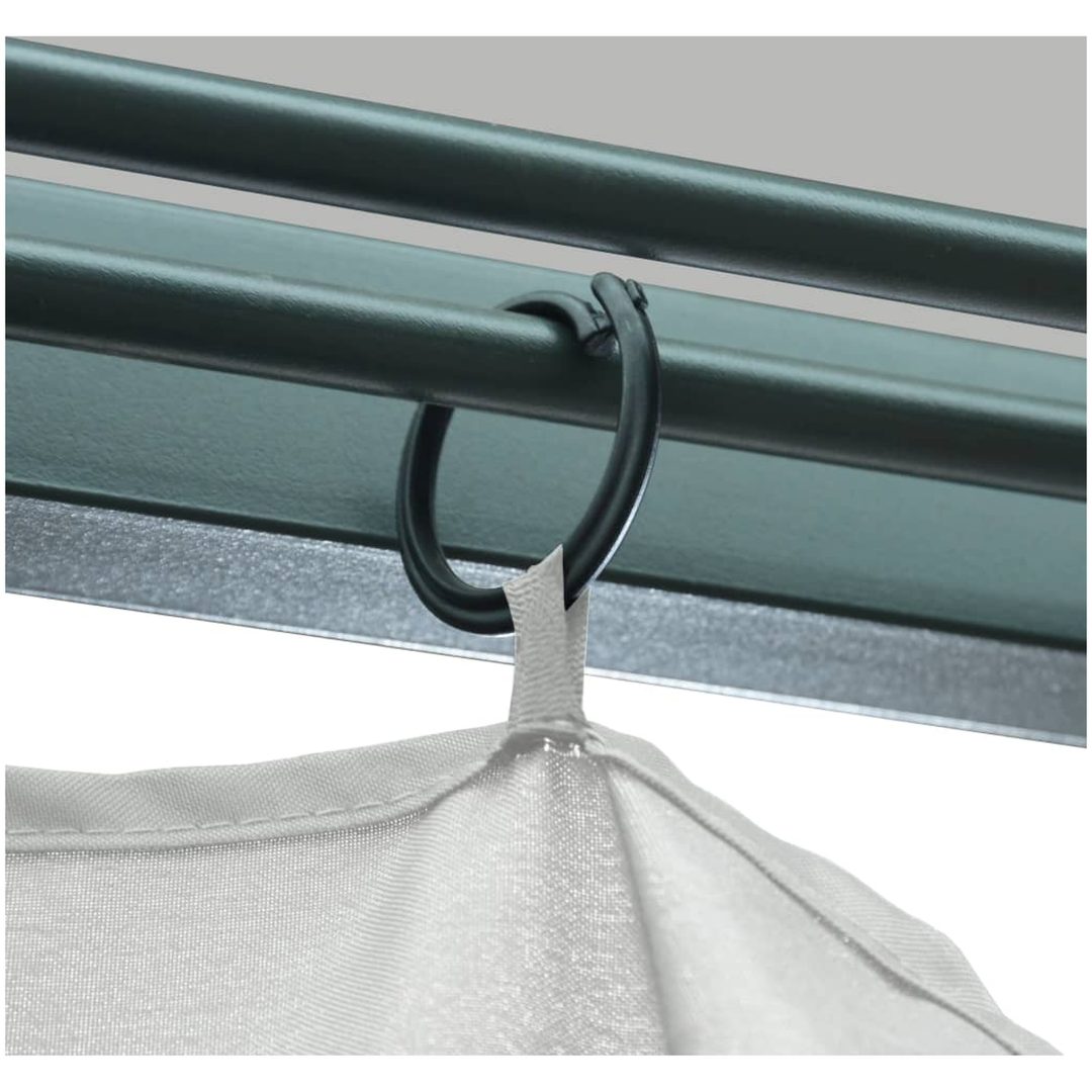 Paviljong med draperier gräddvit aluminium vidaXL 300 x 300 cm – bild 6