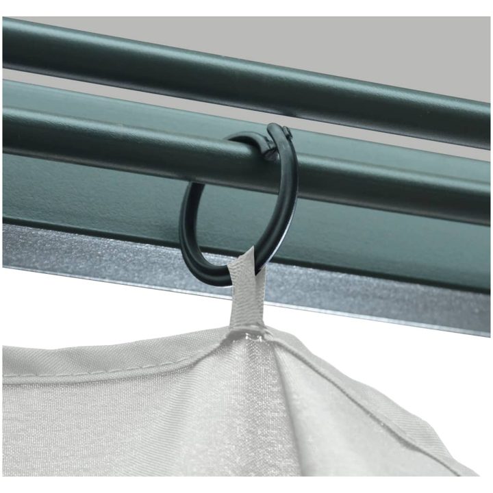 Paviljong med draperier gräddvit aluminium vidaXL 300 x 300 cm – bild 6
