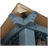 Paviljong med draperier taupe aluminium vidaXL 300 x 300 cm – miniatyr 6