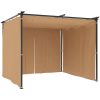 Paviljong med draperier taupe stål vidaXL 3 x 3 m – miniatyr 5