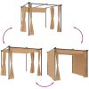 Paviljong med draperier taupe stål vidaXL 3 x 3 m – miniatyr 7