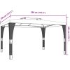 Paviljong med dubbelt tak antracit stål vidaXL 3.98 x 2.98 m – miniatyr 8