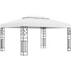 Paviljong med dubbeltak 3x4 m vit vidaXL – miniatyr 1