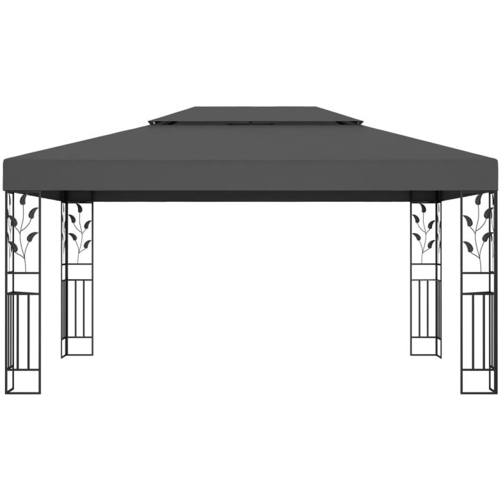 Paviljong med dubbeltak 3x4m antracit vidaXL – bild 2