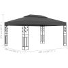 Paviljong med dubbeltak 3x4m antracit vidaXL – miniatyr 6