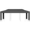 Paviljong med dubbeltak antracit vidaXL 3 x 6 m – miniatyr 2