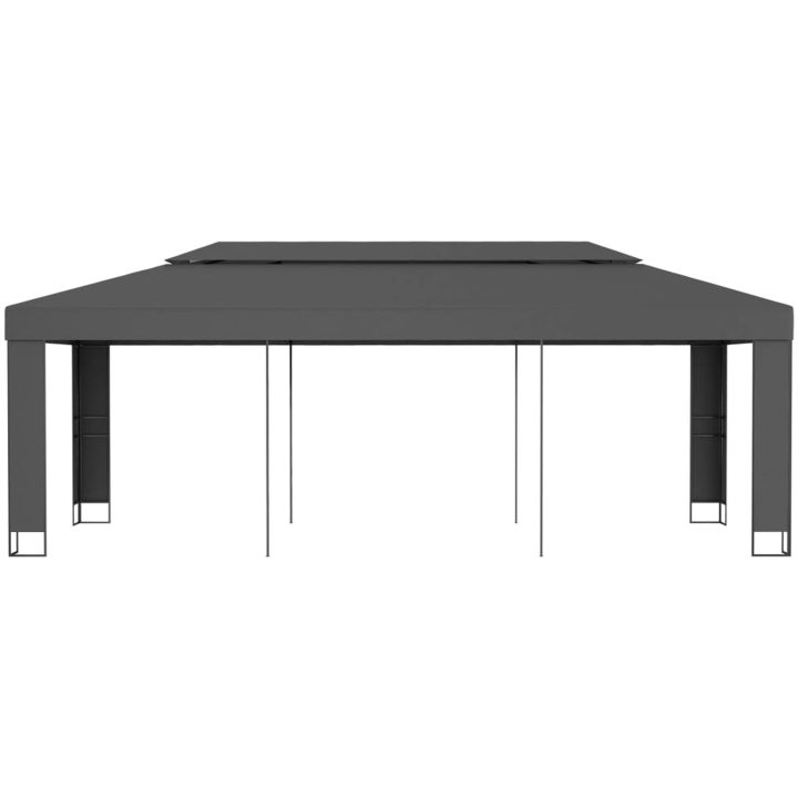 Paviljong med dubbeltak antracit vidaXL 3 x 6 m – bild 2