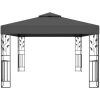 Paviljong med dubbeltak och ljusslinga LED 3x4 m antracit vidaXL – miniatyr 5