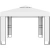 Paviljong med dubbeltak vit vidaXL 3 x 3 m – miniatyr 3