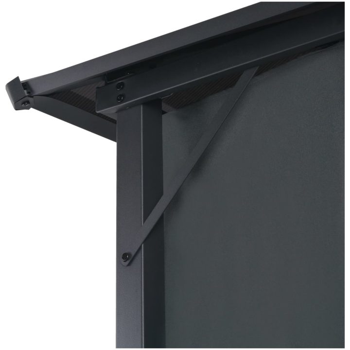 Paviljong med gardin aluminium 4x3x2,6 m svart vidaXL 4 x 3 m – bild 5