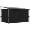 Paviljong med gardiner 405x294x244 cm antracit vidaXL – miniatyr 3